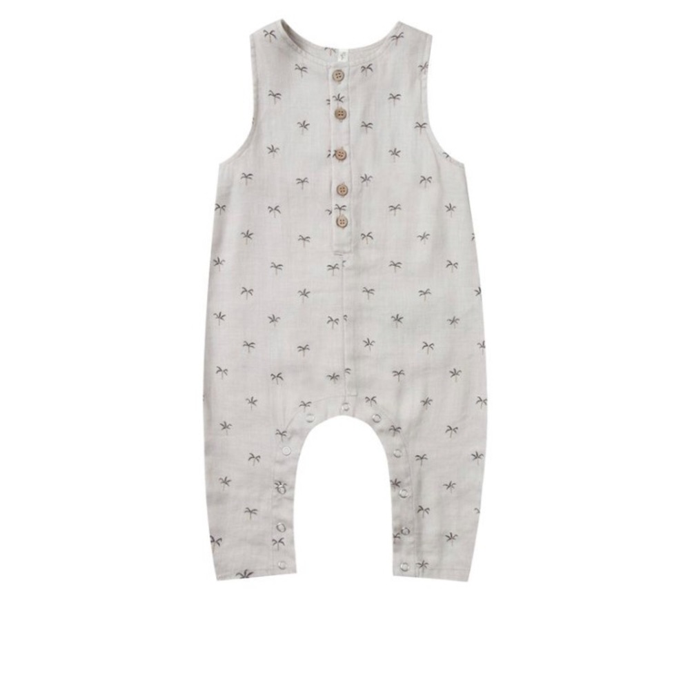 NEW Rylee & Cru palm tree linen romper jumpsuit